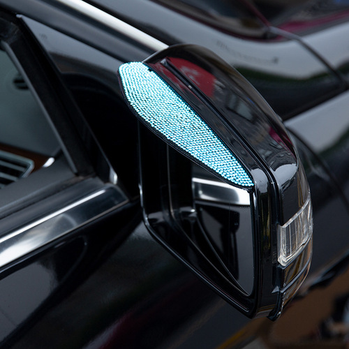 Car rearview mirror rain-proof rain-studded diamond anti-reflective Yiwu new rain-proof car reversing mirror rain eyebrow