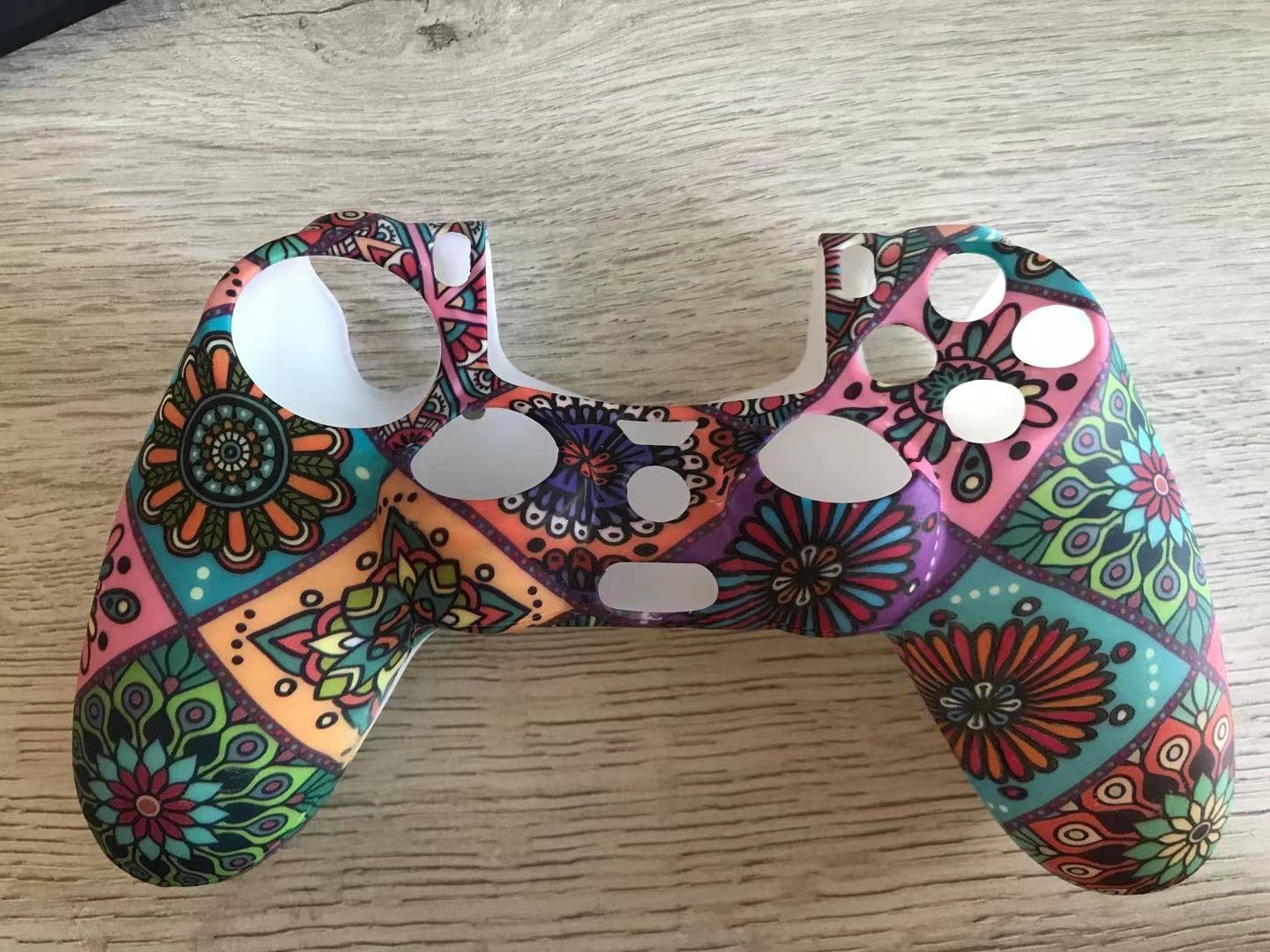 PS5 funda de silicona GamePad funda de silicona camuflaje marca de agua funda protectora aceite spray sensación acuarela caso PS5 Accesorios