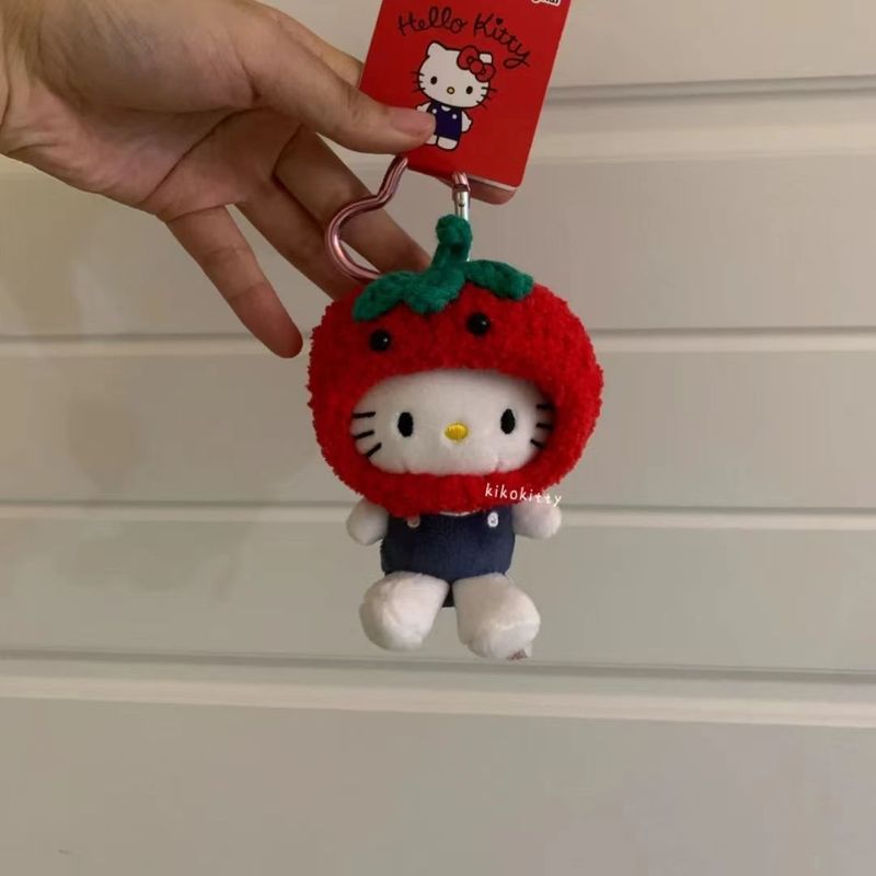 番茄小丸子头套hellokitty包包挂件凯蒂猫kt猫书包挂饰品公仔玩偶|undefined