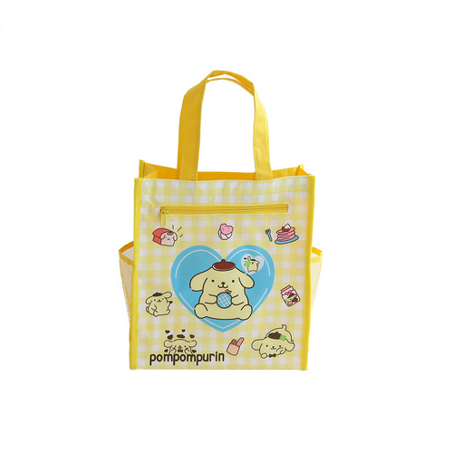 New Love Series Oxford Cloth Double Layer Tuition Bag Art Bag Cute Cartoon Print Student Portable Tuition Bag