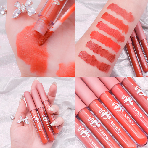 Lip glaze wholesale matte velvet students matte moisturizing lip dye liquid lipstick water lip gloss women's lip gloss lip mud