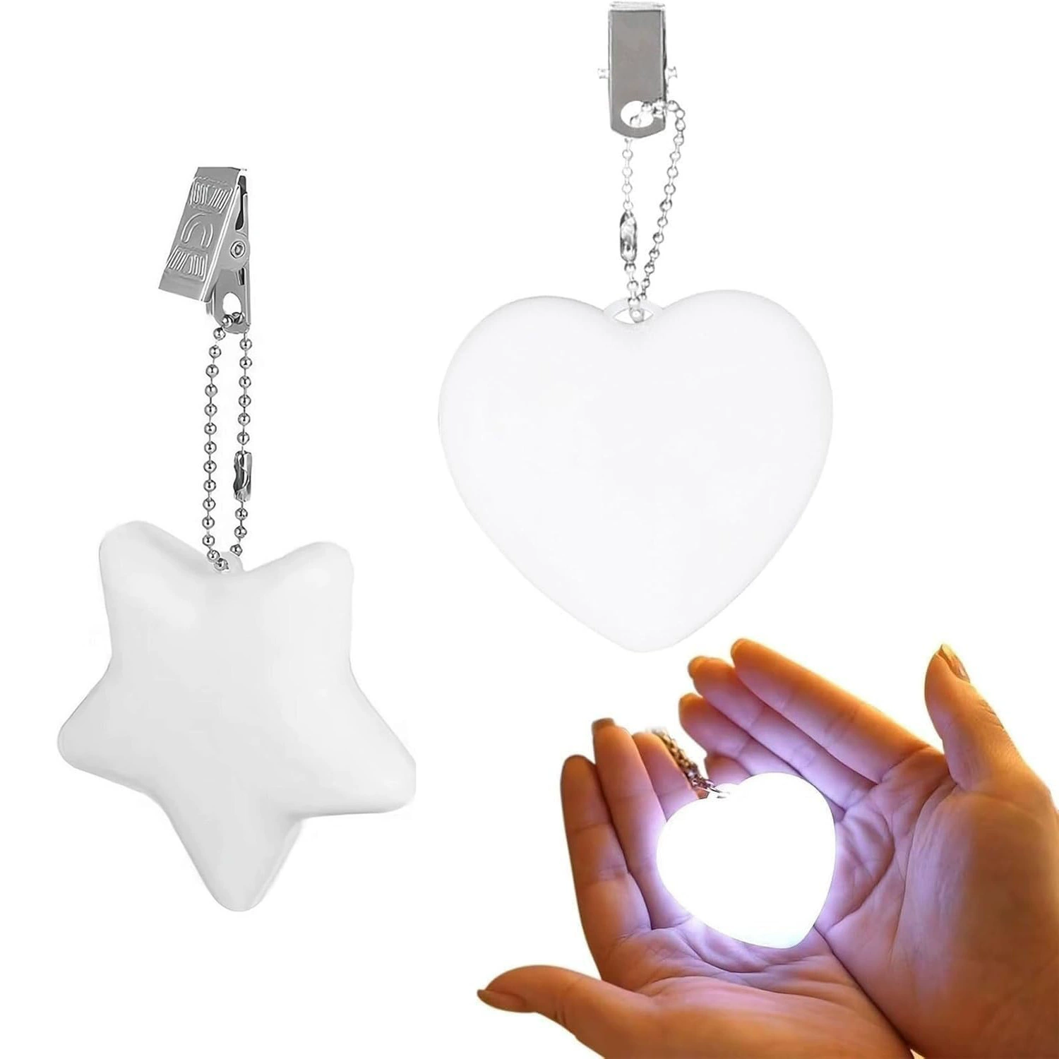 Пятиконечная звезда, полупрозрачный сенсорный ночник, светящийся рюкзак, брелок для освещения, сумка, светодиодный светильник