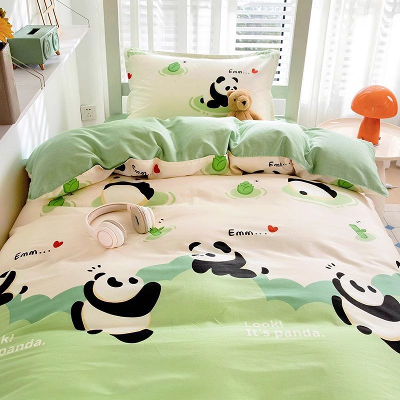 100 dormitorio de estudiantes de algodón cama de tres piezas set 90x190 sábanas de cama individual set de algodón cuatro piezas