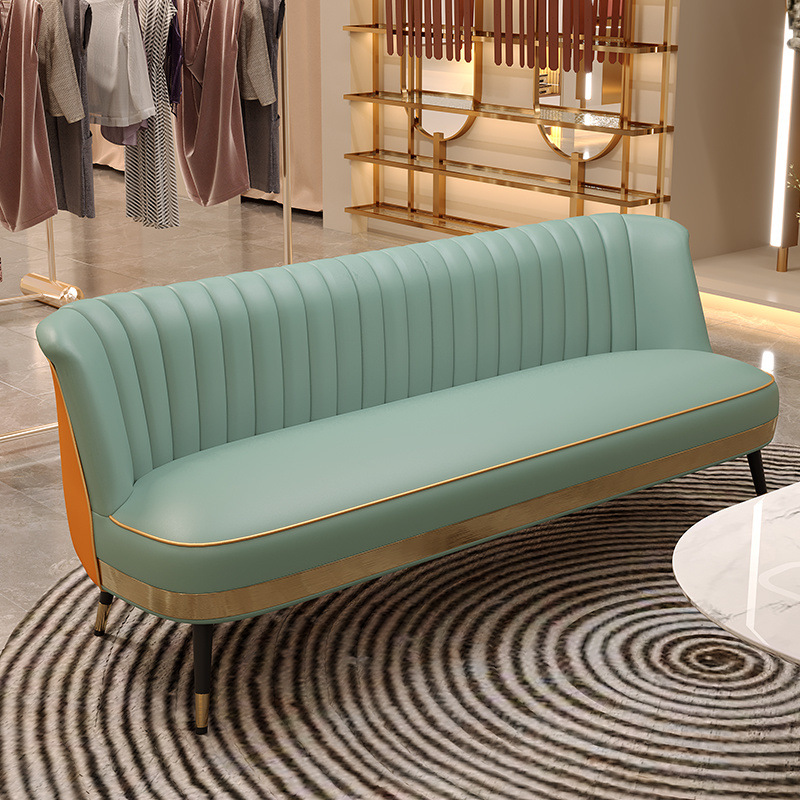 Sofá pequeño lujoso nórdico minimalista tienda de ropa de dormitorio red red doble sofá de tres personas salón salón sala de espera silla