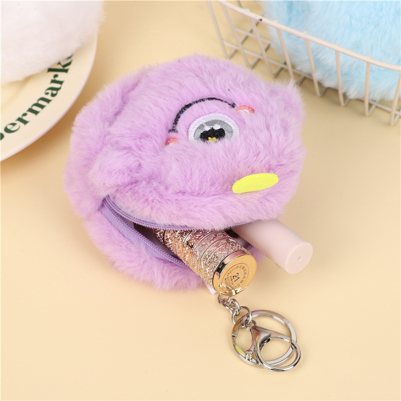 漫画モンスター新しい面白い大きな目のぬいぐるみ小銭入れヘッドフォンバッグキーバッグペンダントアクセサリーかわいい韓国スタイル|undefined