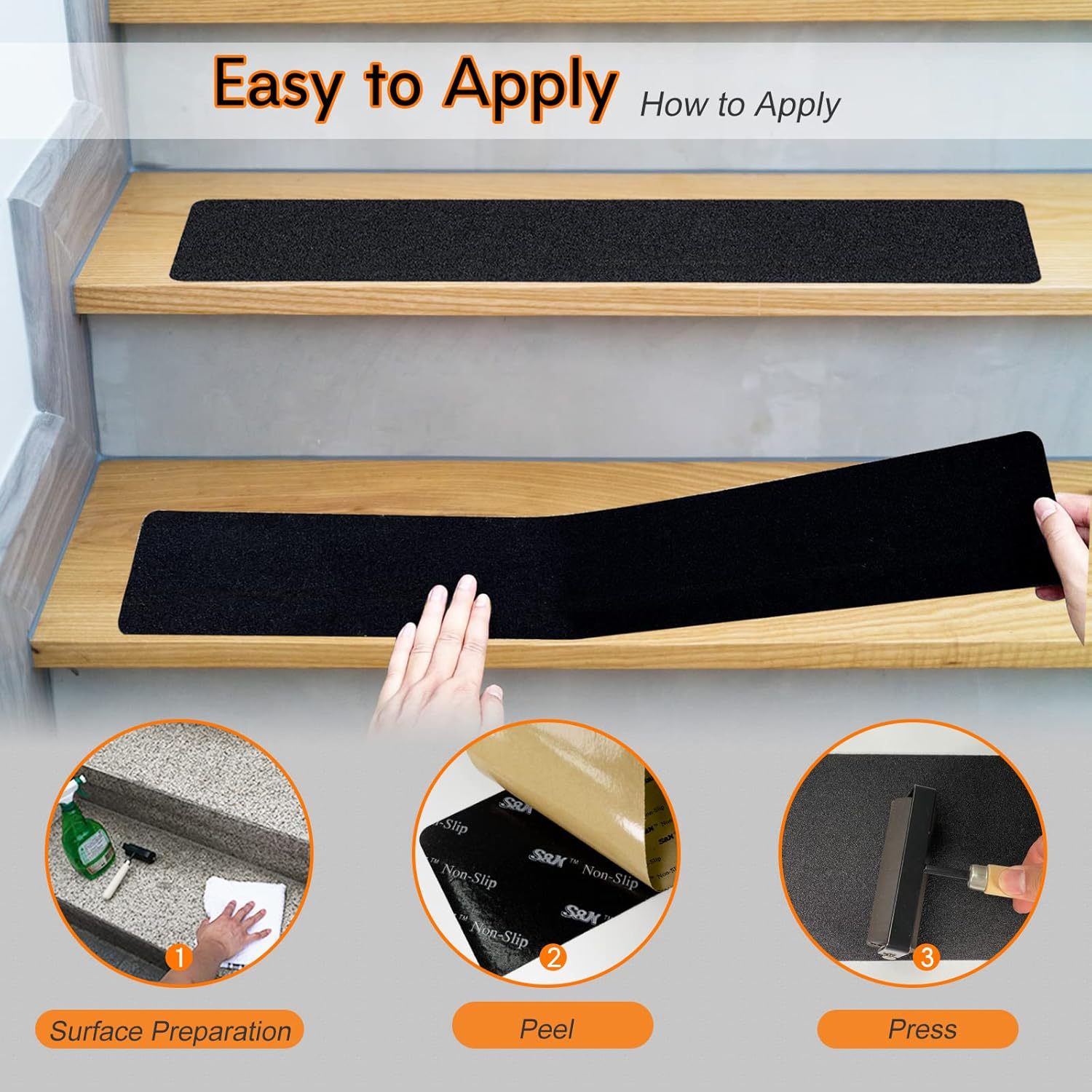 Impresión transfronteriza 15CMX60CM pegatinas luminosas Advertencia de paso pegatinas antideslizantes esmeriladas escaleras cinta antideslizante luminosa