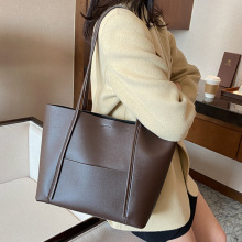 欧美复古托特包定制tb大容量通勤单肩包百搭TogoBags订货车缝线有