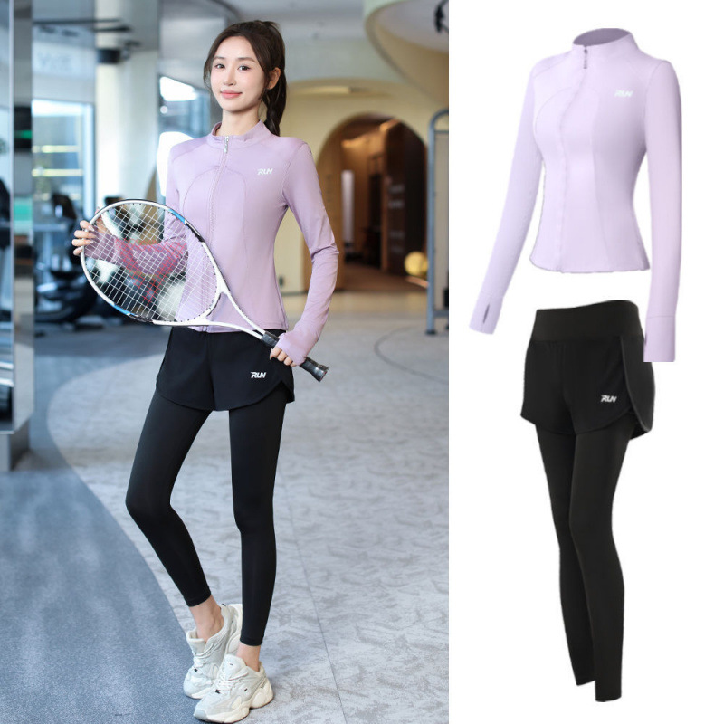 Trajes de yoga para mujeres de verano ropa deportiva suelta rápida ropa seca para correr trajes de mujeres de la mañana comercio al por mayor