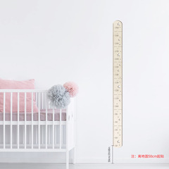 MB167 Nordic-style cross-border splicing wood height ruler children's room height props wall sticker baby height measurement
