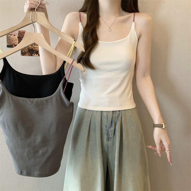 Белый камзол со встроенным бюстгальтером для женщин, летний, больших размеров, с накладками на груди, приталенного кроя, подходит для верхней одежды.