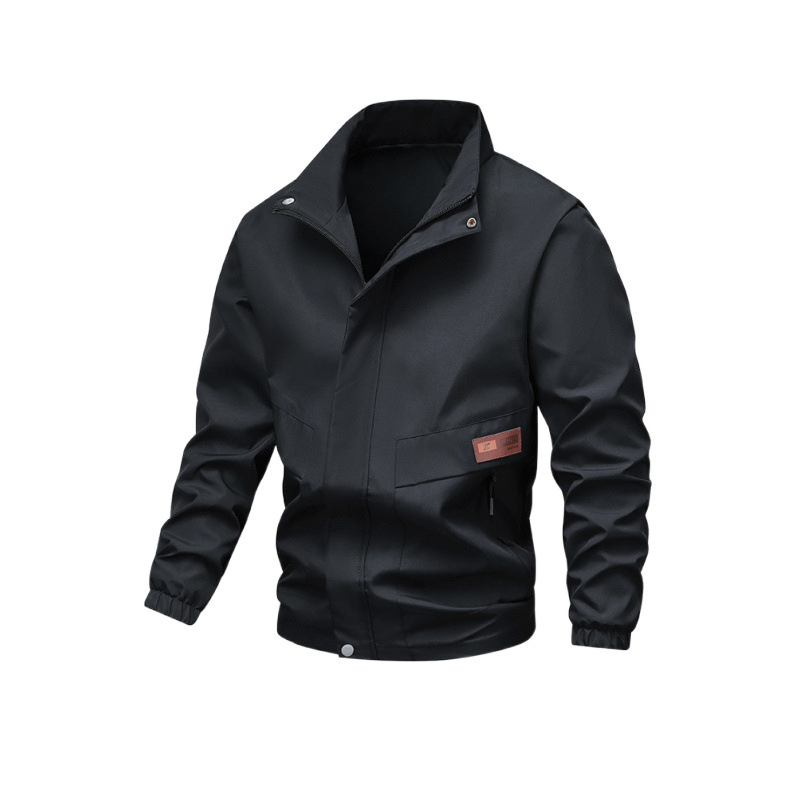 Nueva chaqueta de cuello vertical delgada para hombres, chaqueta caliente, cómoda y elegante, diseño de nicho transfronterizo, venta caliente