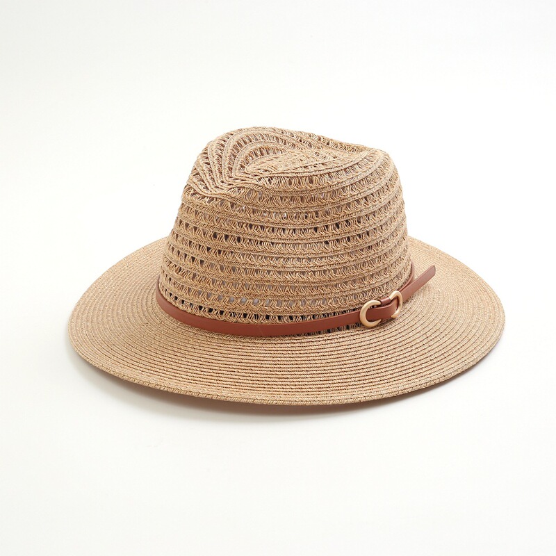 2026 Unisex Spring/Summer Hollow-Out Straw Panama Hat for Beach Vacation, Sunshade, Sun Protection, Fashionable Hat 2026 Unisex Spring/Summer Hollow-Out Straw Panama Hat for Beach Vacation, Sunshade, Sun Protection, Fashionable Hat