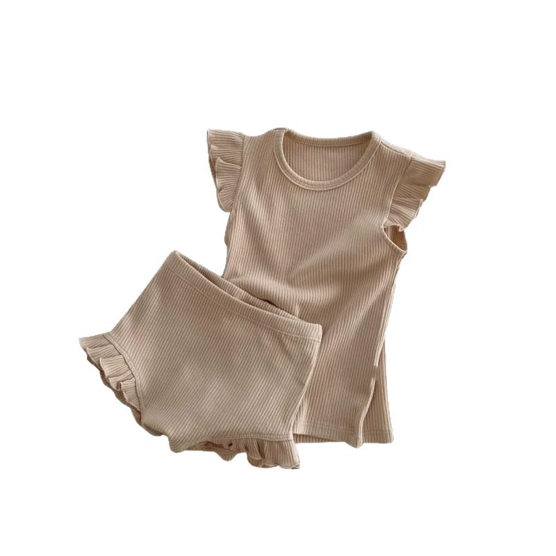 Летняя хлопковая футболка для девочки, bodysuit, детский комплект