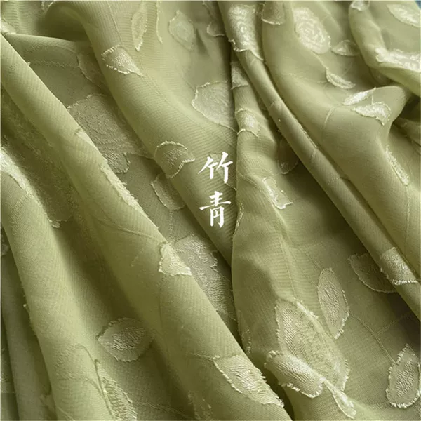 A piece of bamboo green is half a meter wide - the width is 1.5 meters. Multiple shots without cutting.