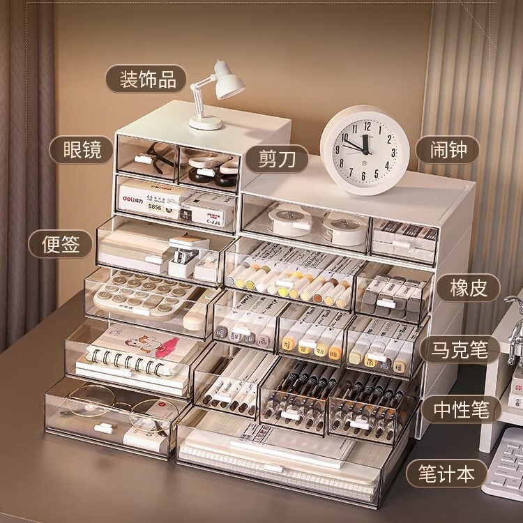 Drawer-Type Desktop Storage Box, Acrylic Cosmetics Storage Rack, Stationery, Office Desk, Toy Dust-Proof Organizing Box Drawer-Type Desktop Storage Box, Acrylic Cosmetics Storage Rack, Stationery, Office Desk, Toy Dust-Proof Organizing Box