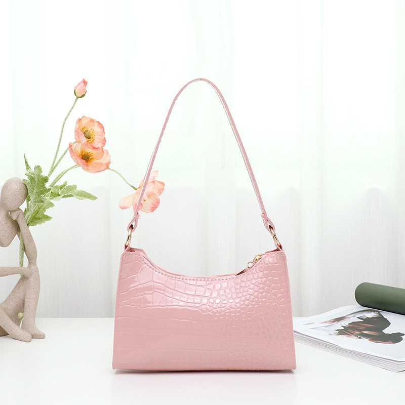Bolsas de brazo con patrón de cocodrilo 2024 bolsas de mano de damas de comercio exterior bolsas de mujer al por mayor bolsas de mano casuales de moda