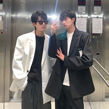 男士小西服韩版潮流宽松西装春秋新品大码男装潮流oversize外套男