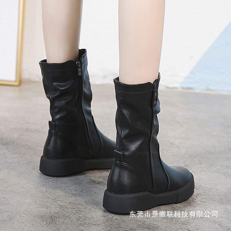 Martin Boots for Women, Short Boots, Spring Boots for Women, 2025 New Thin Spring Korean Style Flat Versatile British Mid-Calf Women's Boots