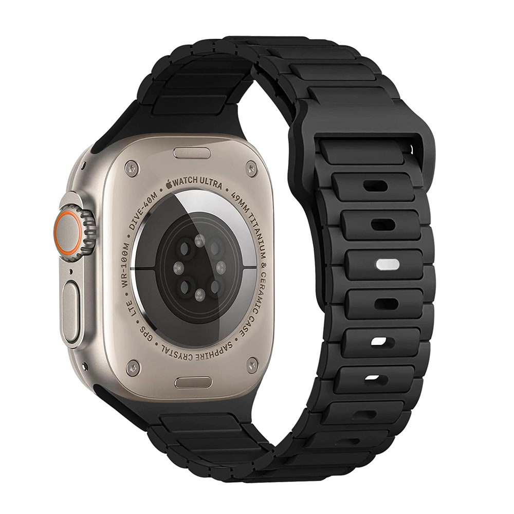 Aplicable para Apple i Watch Tres Perlas Silicone Brazalete Apple Watch9/8/SE/7/6/5/4/3/2/1