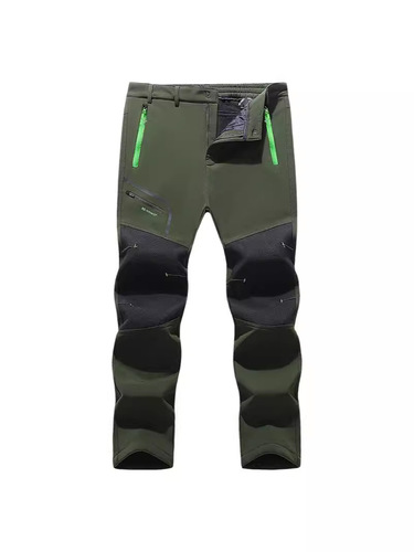 Men's Waterproof Fleece Hiking Pants, Windproof Ski Pants with Insulation, Quick-Drying Climbing Pants