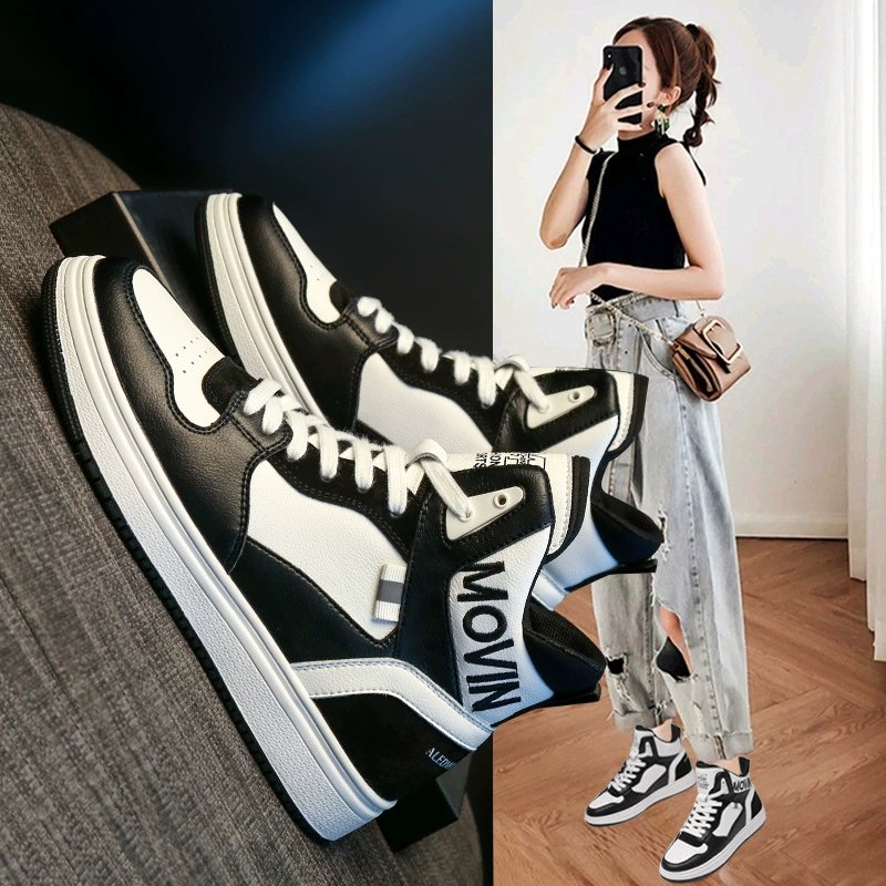 Высокие белые туфли для женщин из натуральной кожи. Новая женская обувь осени и зимы 2023. Повседневная спортивная обувь из воловьей кожи. Универсальная модная женская обувь на плоской подошве.