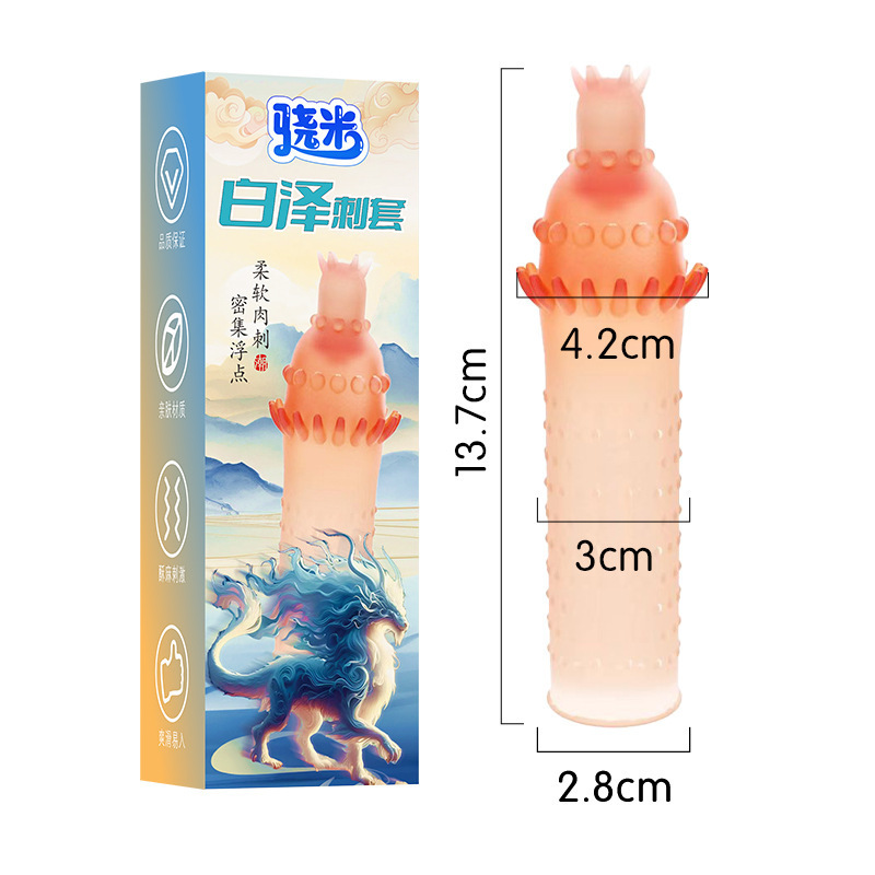 Snapmi macho cristal lobo brazo vibratorio condón pene retrasado anillo pinchazo pareja artículos sexuales adultos interés