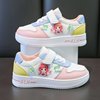 Spring and autumn of 2023 new children's small white shoes girls students flat leisure sneakers and shoe leather surface shoes