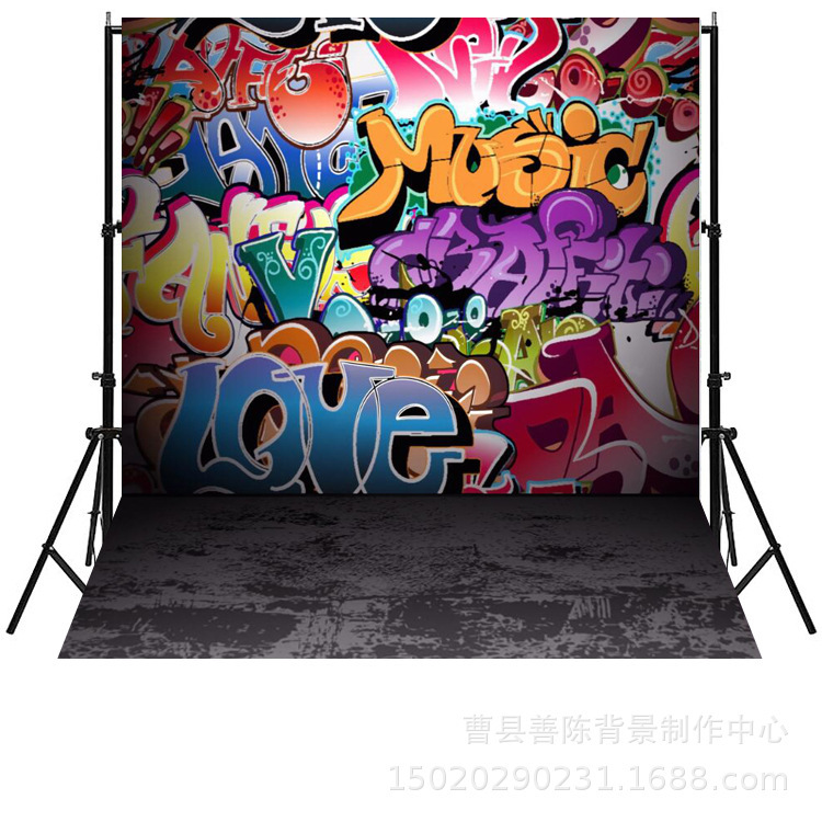 Photography background cloth photography studio background street graffiti background wall photo photo background cloth export