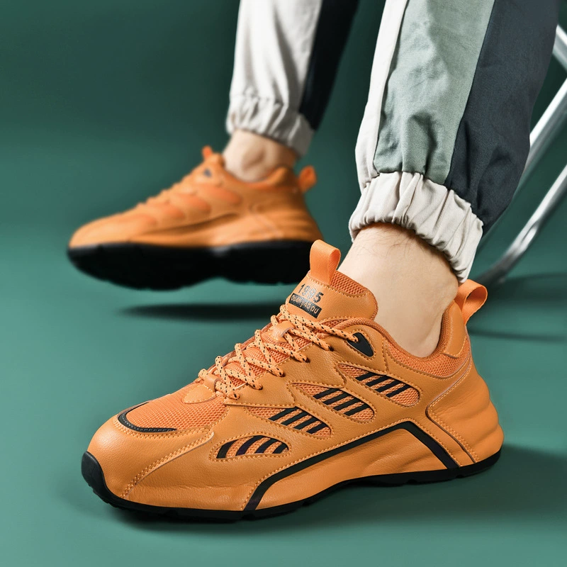 Мужская обувь 2023, весенняя новая стильная спортивная обувь, универсальная мужская повседневная обувь в корейском стиле, дышащая модная обувь для папы на мягкой подошве