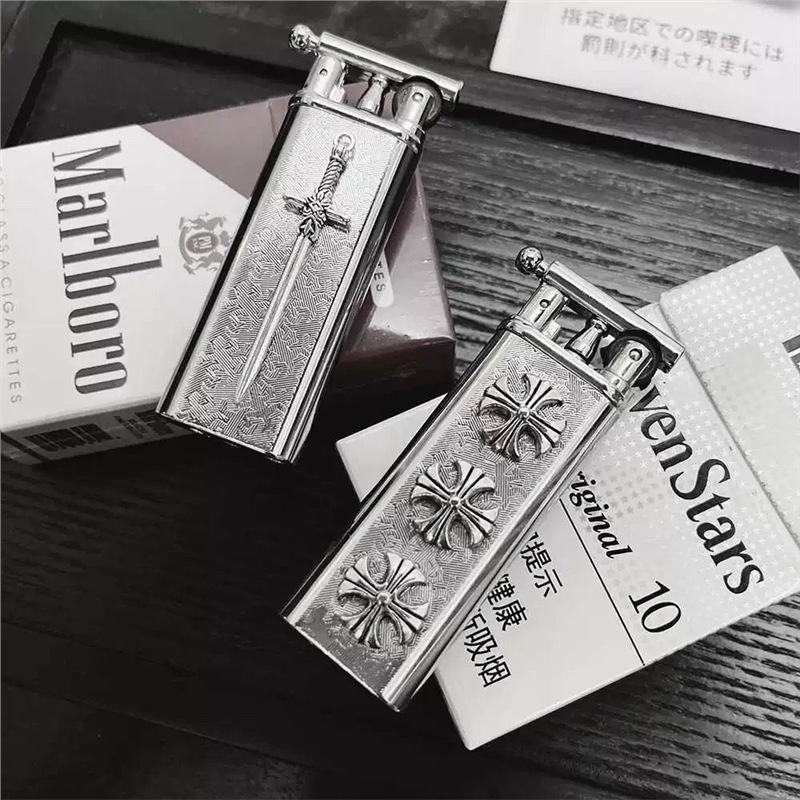 [マルチプラットフォーム配送] グラインダーホイールレトロオリジナル手作りインフレータブルライター金属高価値ライト高級ギフト|undefined