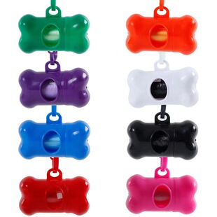 Pet supplies wholesale bone-shaped garbage bag shell dog garbage bag dispenser toilet bag pet garbage bag