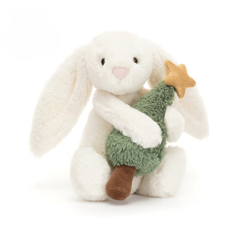 Coelho árvore de natal 20cm / Modelo completo com três padrões (siga a coleção para receber um saco de pó)