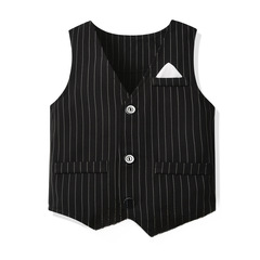 Cross-border children's clothing, European and American spring and autumn style striped single-breasted vest, gentleman's gown boy's dress vest vest vest