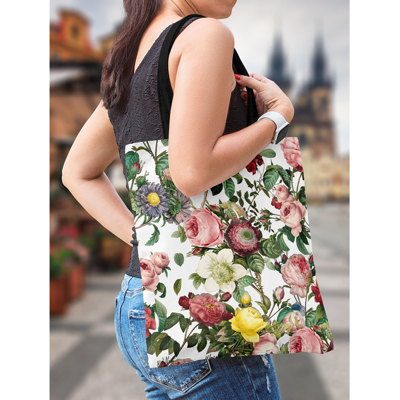 Pink Flower Fashion Zipper Shoulder Bag Cloth Bag Shopping Bag Handbag School Bag A4 Document Cloth Bag Commuter Bag Pink Flower Fashion Zipper Shoulder Bag Cloth Bag Shopping Bag Handbag School Bag A4 Document Cloth Bag Commuter Bag