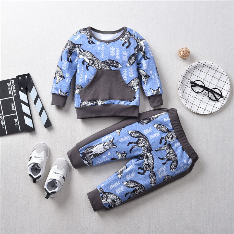 Children's Round Neck Thick Sweater Autumn And Winter Boy Sweater Suit display picture 13