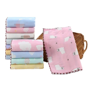 Pure Cotton 6-Layer Towel with Embroidery, Tassel, and Ribbon Edge, 35*75cm