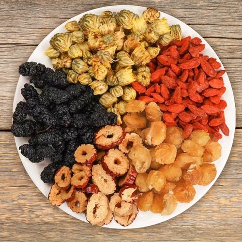 Yangyuanji Mulberry Goji Berry Longan Tea Triangle Pack Goddess Tea Black Mulberry Goji Berry Tea Wholesale and Distribution Red Date Tea