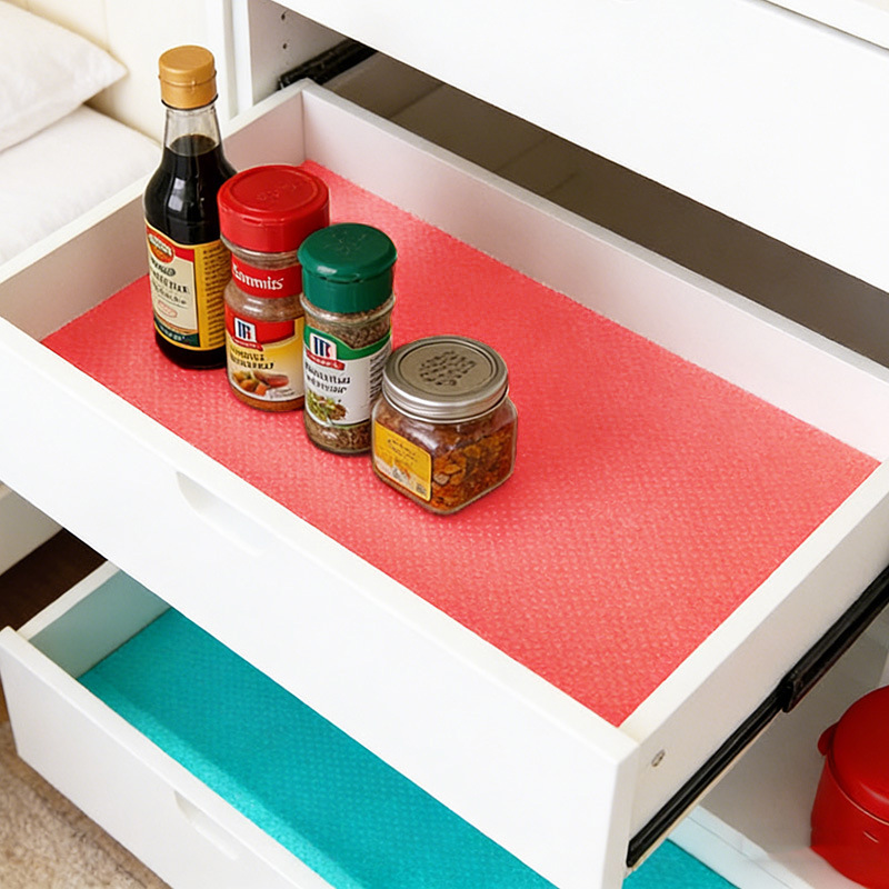 Cuttable Cabinet Mats, Refrigerator Dining Table Mats, Cabinet Mats, Moisture-Proof Mats, Easy-To-Clean Placemats, 4-Piece Drawer Pad Paper