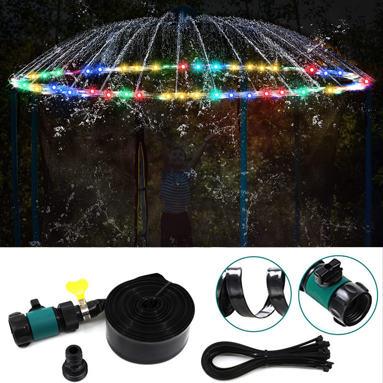 Trampoline Sprinkler System For Kids Water Fun In Garden_voghion.com