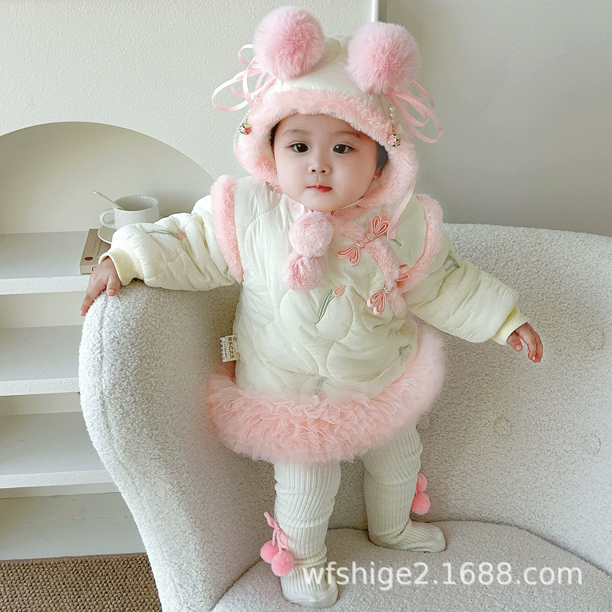 Детское платье зимняя хлопчатобумажная юбка детская девушка юбка национальный стиль cheongsam юбка новогоднее платье Z1236