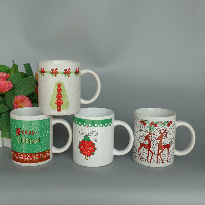 12OZ flor asada taza de cerámica recta taza de cerámica taza de agua creativa taza de leche taza de café al por mayor