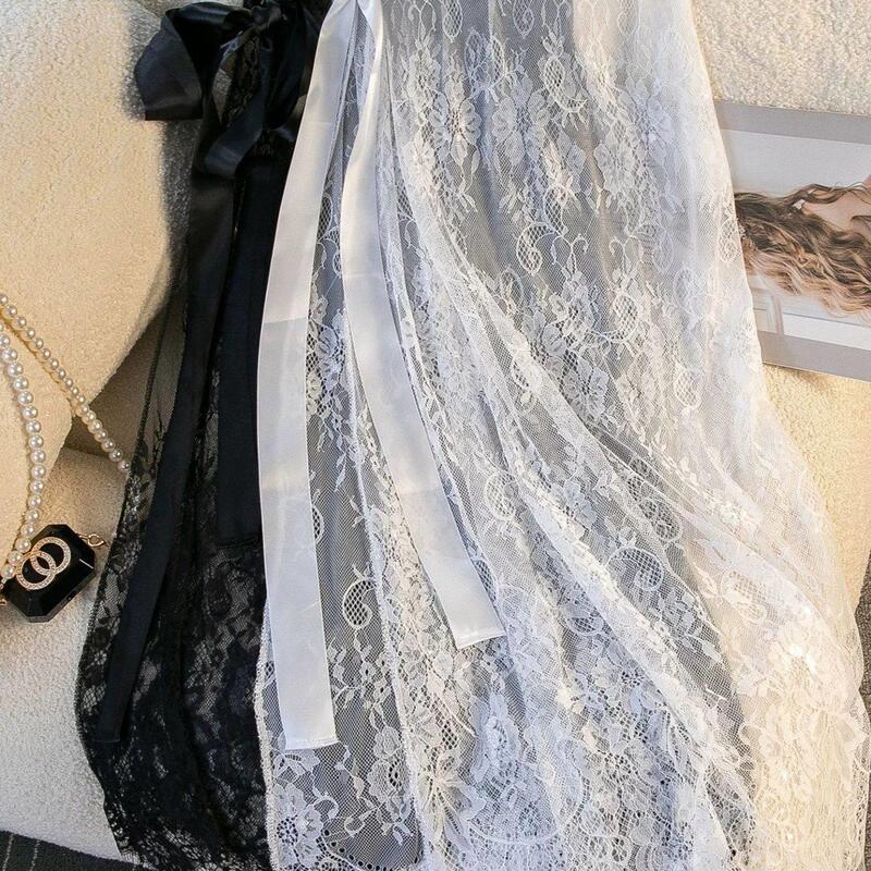 Lace Skirt, High-Waisted Mid-Length Skirt, New Versatile See-Through Tulle Skirt, Long Skirt, Mesh Underskirt Lace Skirt, High-Waisted Mid-Length Skirt, New Versatile See-Through Tulle Skirt, Long Skirt, Mesh Underskirt