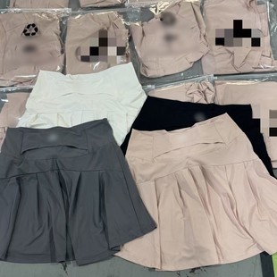 Lo Brand Pleated Skirt High-Waisted Yoga Shorts Women's Fitness Breathable Anti-Exposure Tennis Skirt