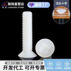 Lianyang 皿頭クロスナイロンネジ プラスチックボルト ナイロンネジ 皿頭絶縁ネジ ホワイト