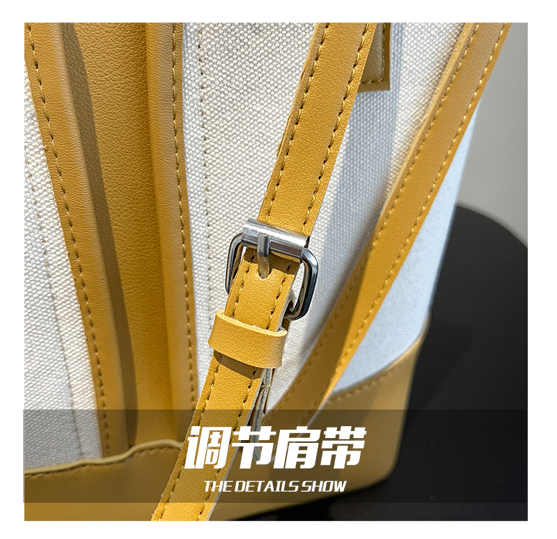 Korean Style Simple Stitching Contrast Color One-shoulder Diagonal Tote Bag display picture 36