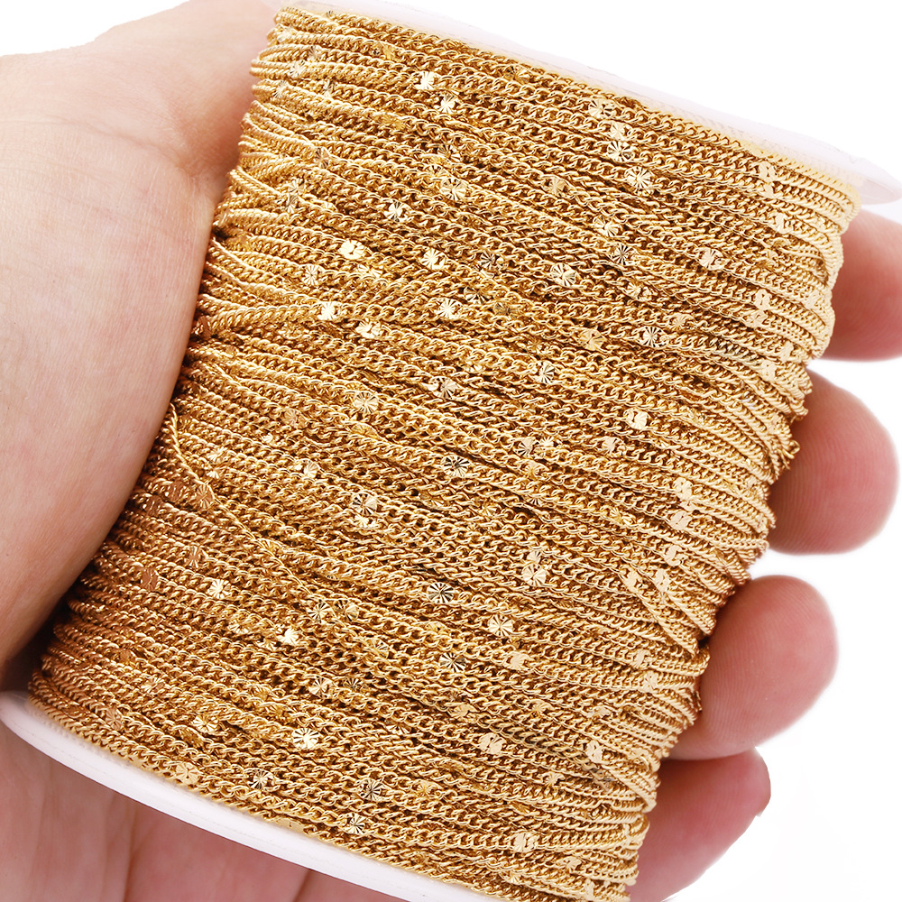 304 Stainless Steel Material Solid Color Pattern 1 Piece 5 M 304 Stainless Steel Solid Color Chain