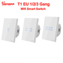 Sonoff T1 EU 1/2/3C wifi RF���ܼҾ�ǽ�ڴ�������Զ�̿���ŷ��