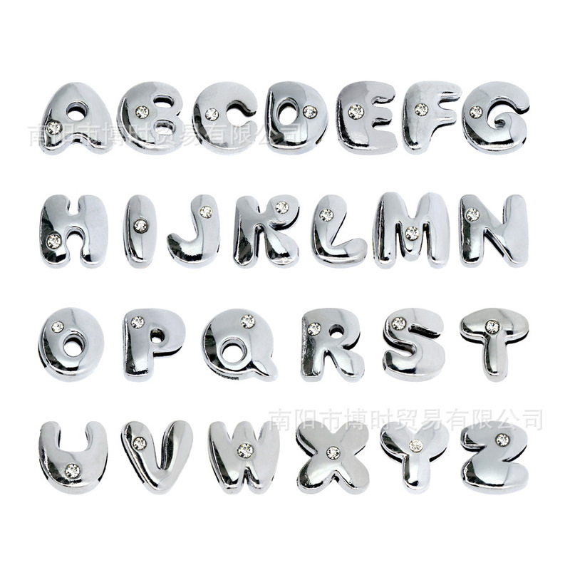 8mm inlaid with a drill fat letters A- Z26 letters optional wearable gadgets suitable for 8mm wrist strap bracelet 8mm inlaid with a drill fat letters A- Z26 letters optional wearable gadgets suitable for 8mm wrist strap bracelet