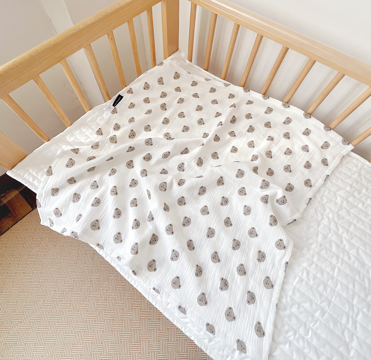 Transfronterizo simple ins bebé Toalla de gasa de cuatro capas Toalla de algodón toalla recién nacido manta de gasa Toalla de baño de tela