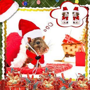 Christmas guinea pig clothing chicken cap small animal Christmas clothing small animal clothing hamster guinea pig rabbit Christmas supplies